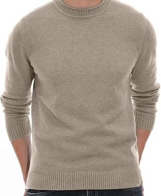 Men’s Essential Crewneck Pullover Sweater – Classic Lightweight Knit for Daily Wear
