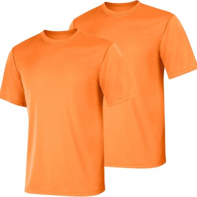Men's Cool Dri Performance T-Shirt, Moisture-Wicking Short Sleeve Tee, 40+ UPF Protection, 2 Or 5 Pack