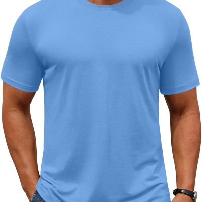 Men's T-Shirts Short Sleeve Crew Neck T Shirts Casual Classic Basic Tee Shirts