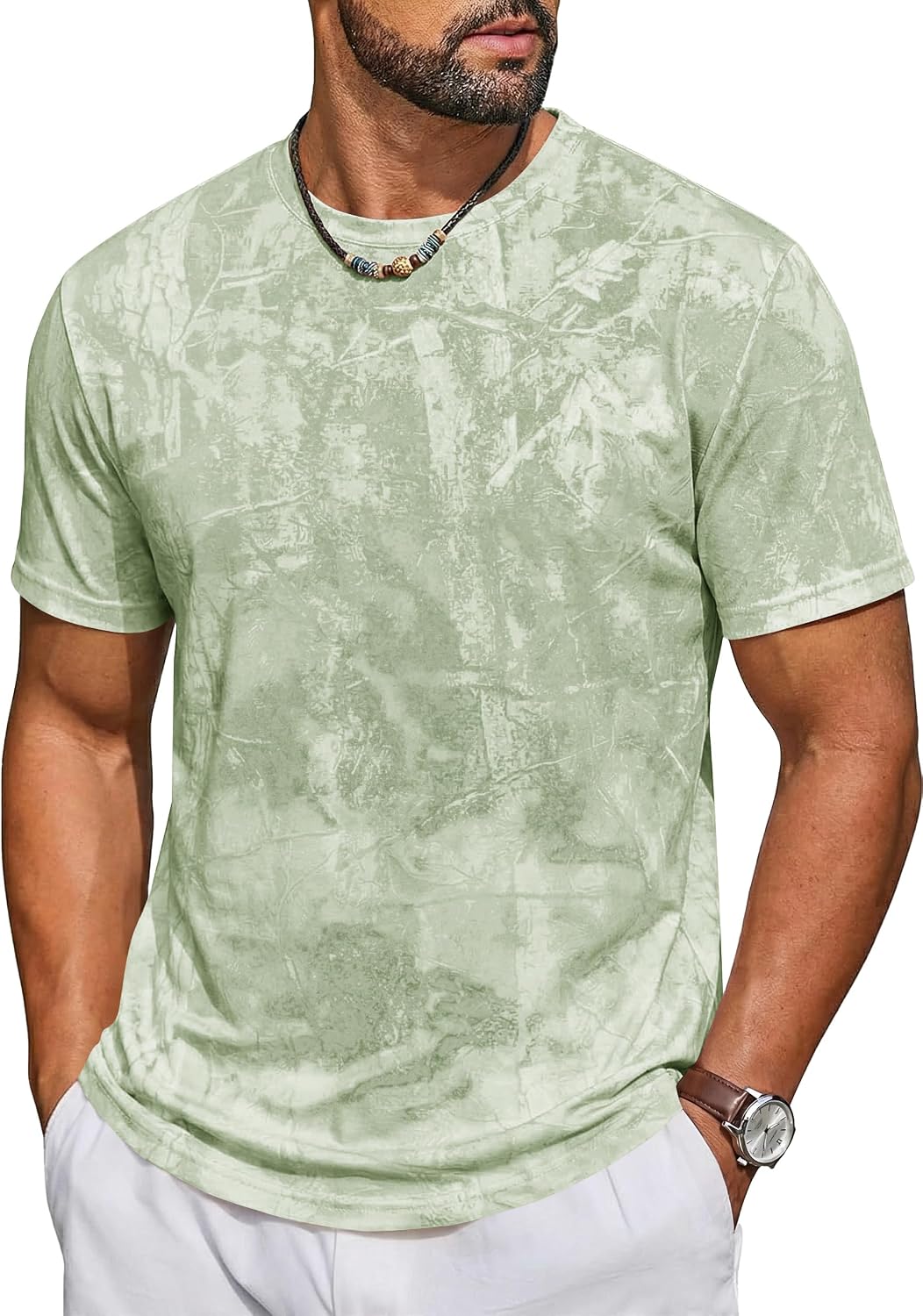 Men’s Stretch Graphic Print Casual Streetwear T-Shirt