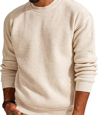 Men’s Classic Ribbed Crewneck Sweater – Refined Knit Pullover for Versatile Styling