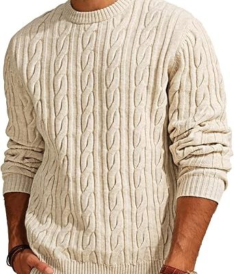 Men’s Classic Crewneck Knit Sweater – Soft Casual Pullover for Everyday Wear
