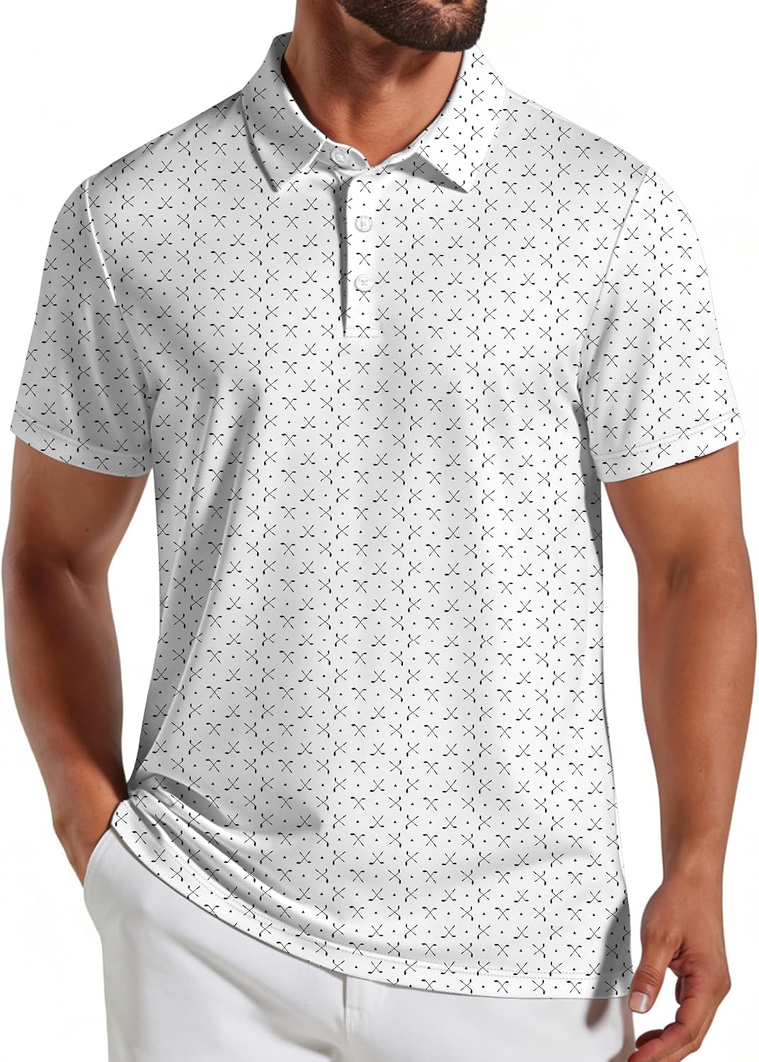Men’s Performance Moisture Wicking Collared Polo Shirt